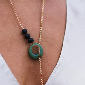 Jade Dragon Aromatherapy Necklace ,  Calming Necklace , Calming Jewelry