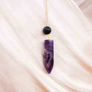 aromatherapy necklace, lava bead quartz, calming jewelry